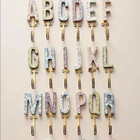 New Anthropology Liberty Letter Hooks B, T, & - Picture 1 of 8